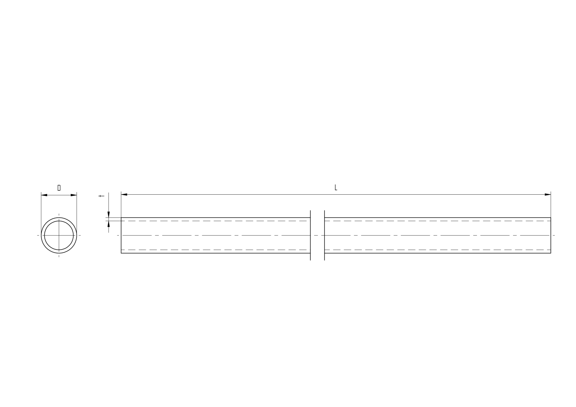 Edelstahlrohr Edelstahl AISI 304 Ø 25 x 2 mm Laenge 6000 mm geschliffen-89-11A25X26000-A.4