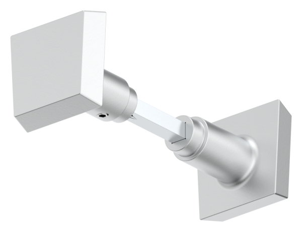 Alu-Tuerknopfpaar -quadratisch- mit Drueckerstift-12-3018.6