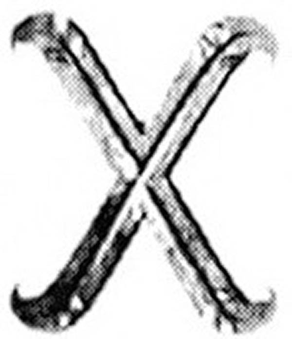 Buchstabe x - Klein - 100x80 mm - Stahl -Roh- S235JR-30-3169.8