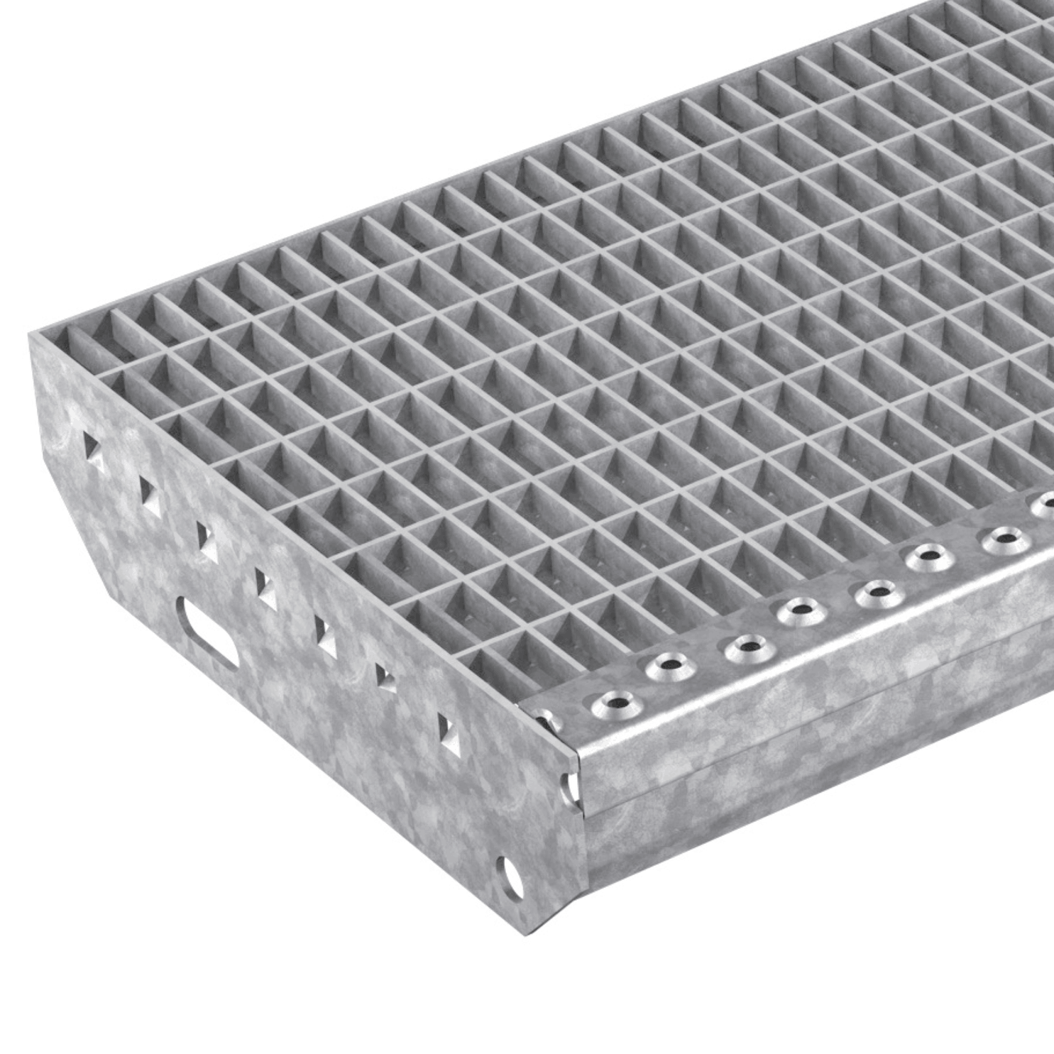 Gitterroststufe 1000 x 305 MW 30-10 TS 35-2 Rutschhemmung R10-24-1003030352.8