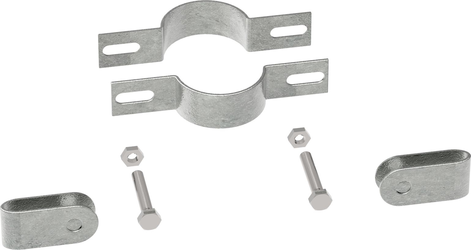 Rohrverbinder - Gitterhalter doppelt - 171C42 - 42-4 mm - 1 1-4- - Feuerverzinkt u. Elektrogalvanisiert-171C42