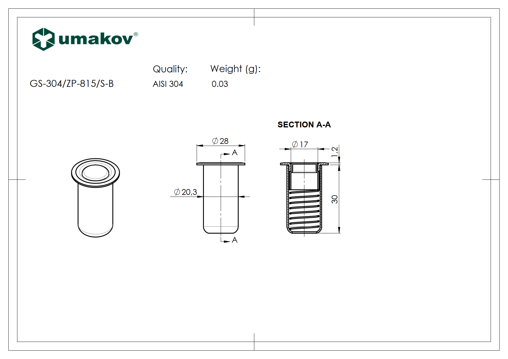 Bodenriegelfang Edelstahl A2 mit Feder staubdicht - Schliff-89-11GS304ZP815SB-A.4