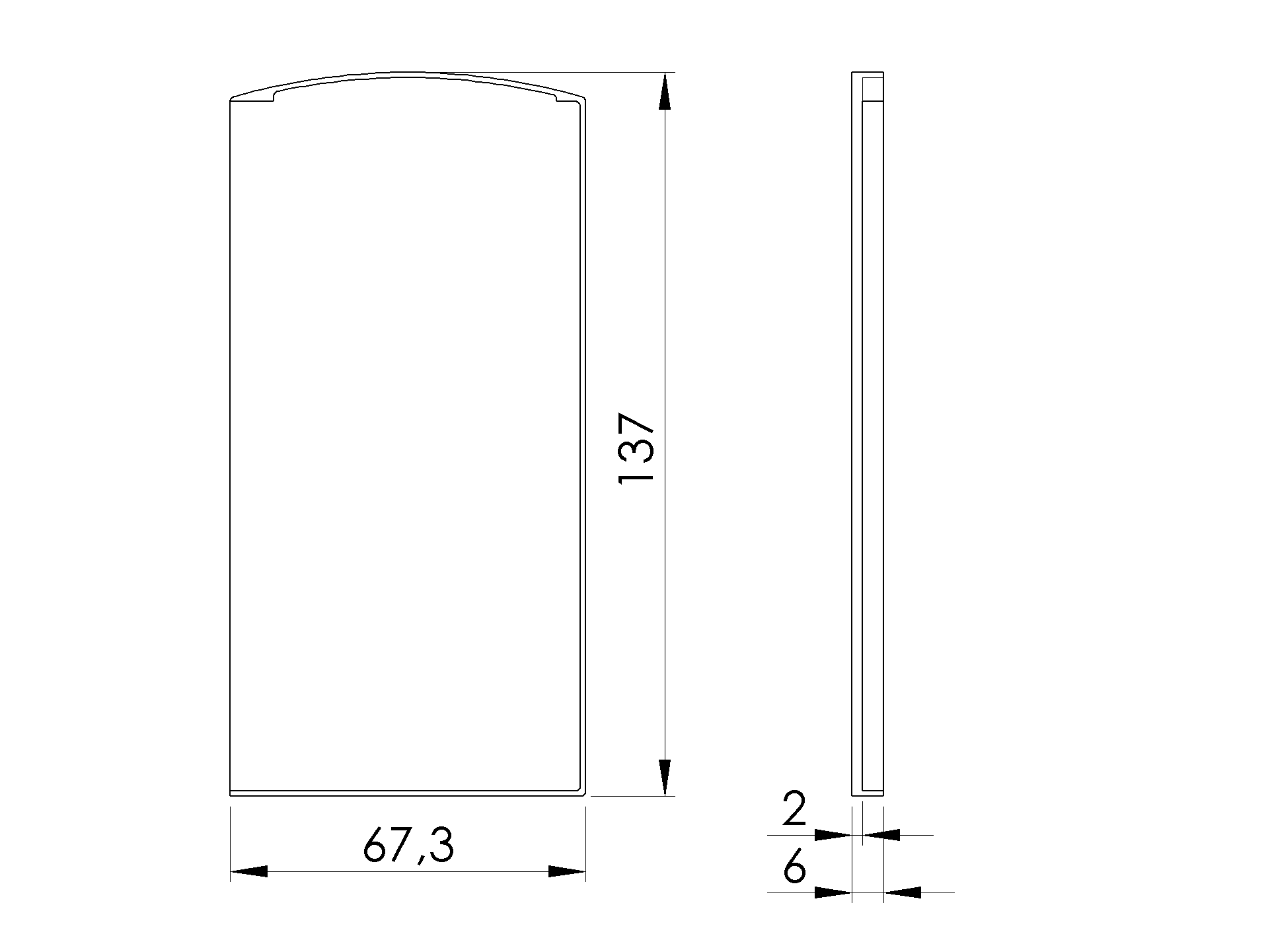 Endkappe Aluminium fuer Profil AL-0005-UNO Satin-ELOX-89-11AL0034005UNOSE-A.4