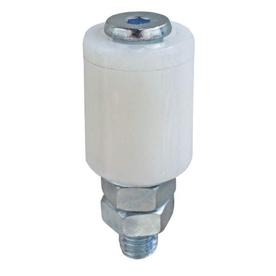 Nylon-Fuehrungsrolle Stahl verzinkt Ø 30 mm mit Gewinde M12 weiss-89-11H0430W-A.4