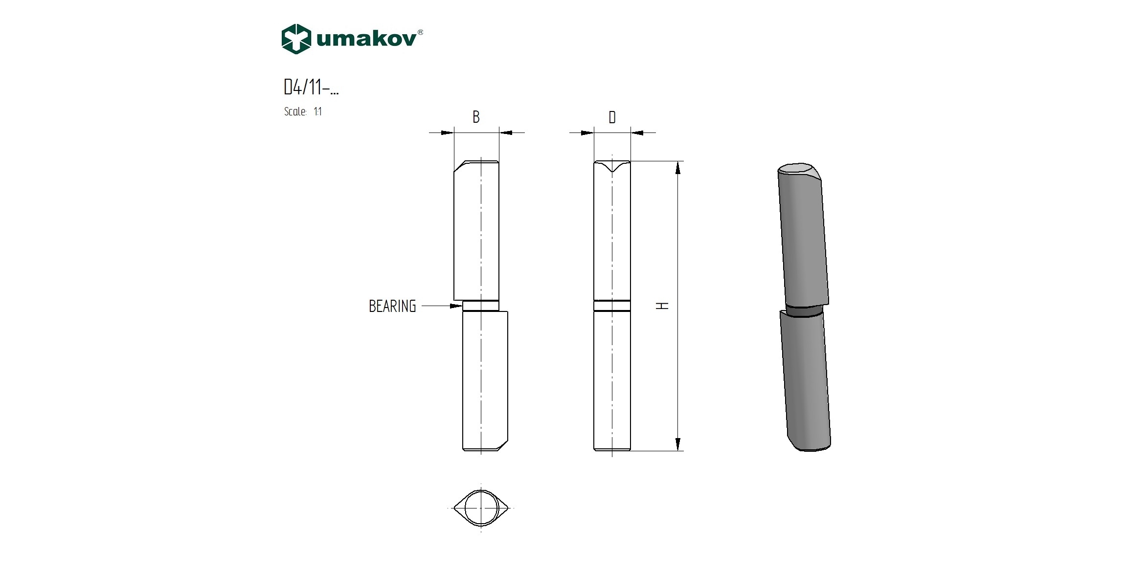 Anschweissband Stahl roh Ø 10 mm L = 40 mm 2-teilig-89-11D41140-A.4