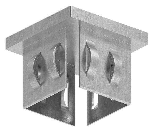Stahlstopfen flach - fuer Rohr 40x40x2-0-3-0 mm - Stahl S235JR- roh-30-2943.8