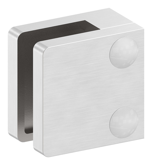 Glasklemme 30x30x18 mmØ 33-7 mm- fuer 8-00 mm ESG Glas-10-MODELL22-3.7