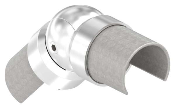 Gelenkverbinder V2A Ø 42-4 mm fuer LED-Nutrohr 120-180° schwenkbar-88-11LED-NU-60312.240