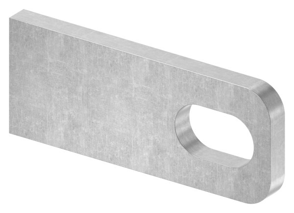 Anschweisslasche - Masse- 100x40x8 mm - Langloch- 30x18 mm - Stahl -roh- S235JR-30-3553.8