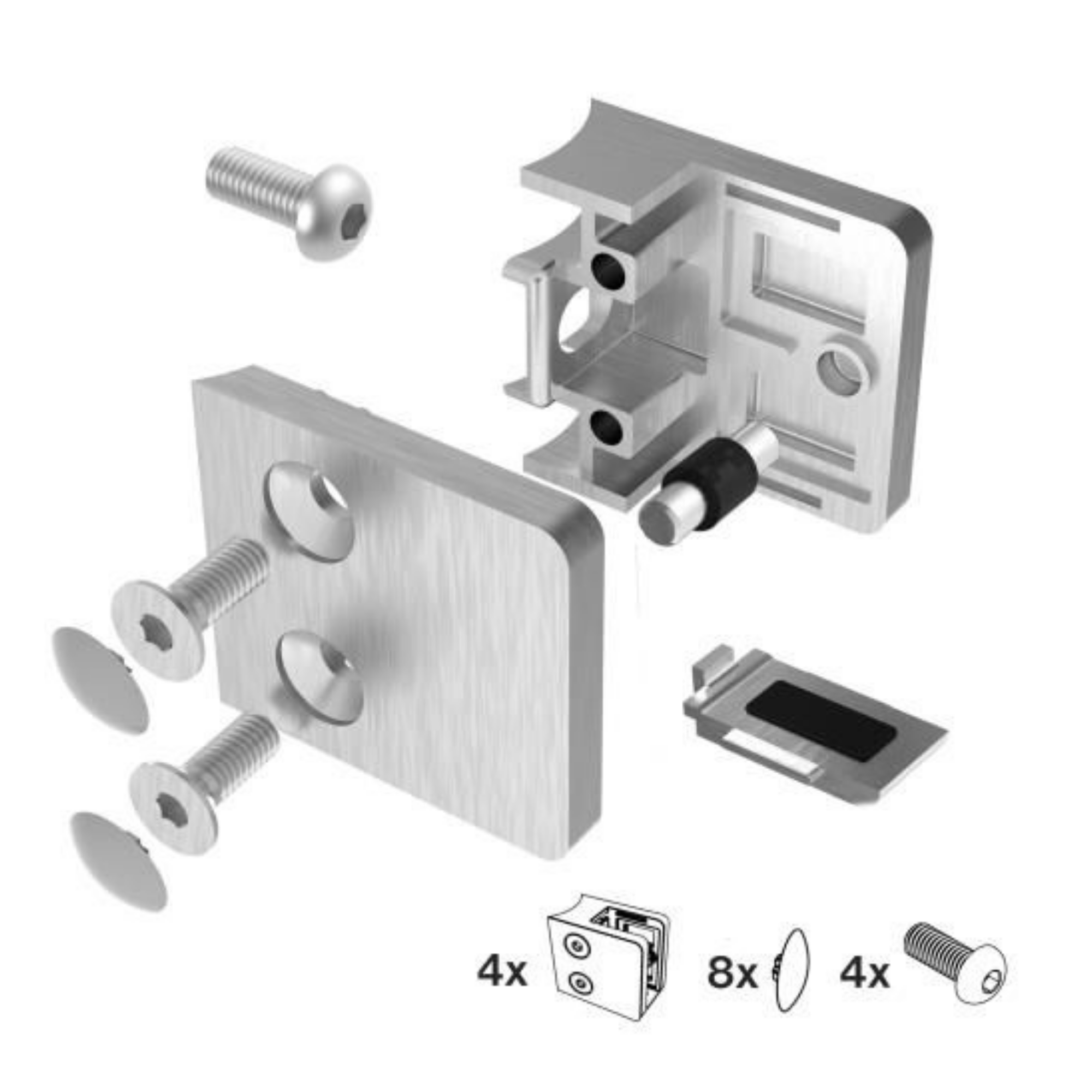 Accessori per ferramenta per porte in vetro