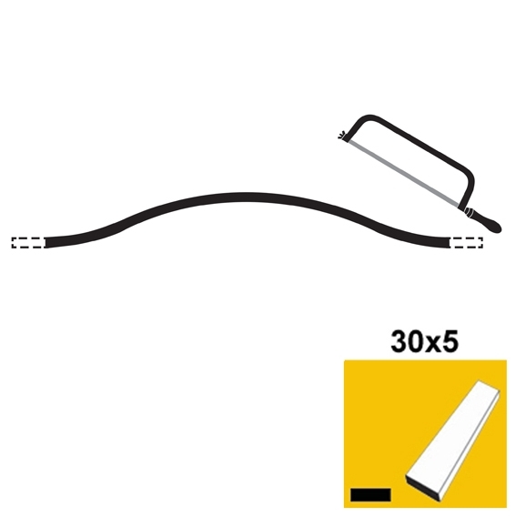 Gotischer Bogen Stahl roh 30 x 5 mm L=2810-3850mm-89-11LO38530X5-A.4