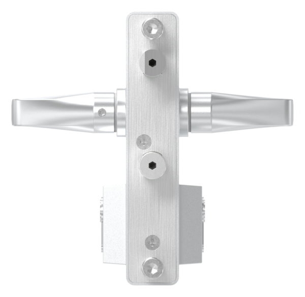 Gittertorschloss GTS 2 fuer Rohrstaerke 60-80mm- montagefertiges Set-88-1156704-ALU.SI