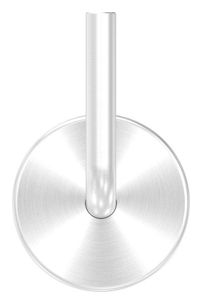 Handlaufhalter V2A Ronde 70x4 mm Buegel 12 mm Wandabstand 75 mm zum Anschweissen m- Rosette-11-2080.4