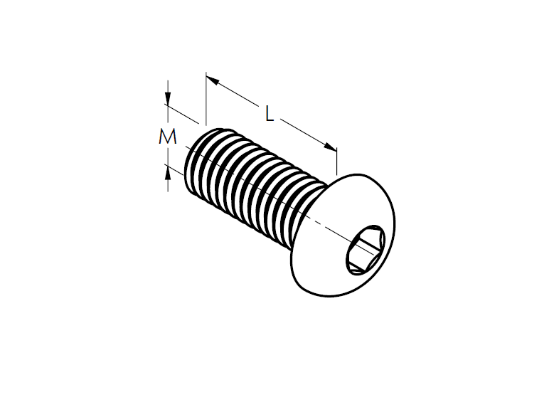 Flachrundschraube mit Innensechskant Edelstahl V4A M8 x 20 mm nach DIN 7380-89-11A4DIN7380M8X20-A.4