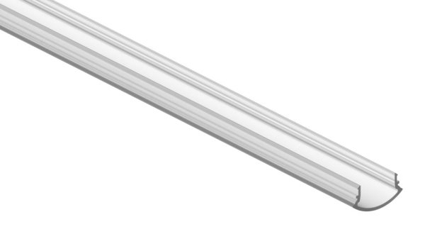 LED-Nutrohr LUNORA®- Kunststoffabdeckung diffus fuer Rund-Nutrohr 42-4mm- PMMA- L- 2000mm-88-11LED-NU-AB-2000.D