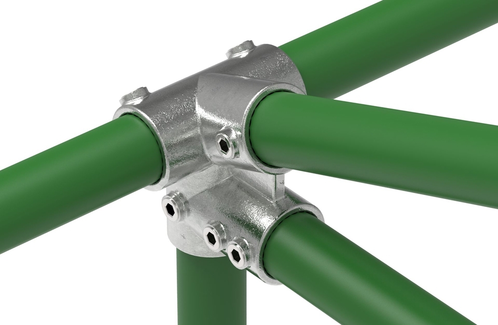 Rohrverbinder - Traufenstueck 27-5° - 185D48 - 48-3 mm - 1 1-2- - Feuerverzinkt u. Elektrogalvanisiert-185D48