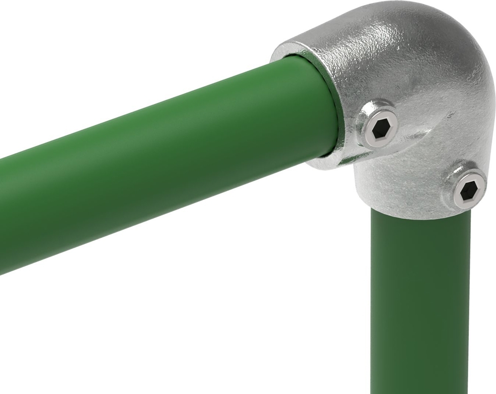 Rohrverbinder - Bogen 90° verstellbar 0-11° - 154B34 - 33-7 mm - 1- - Feuerverzinkt u. Elektrogalvanisiert-154B34