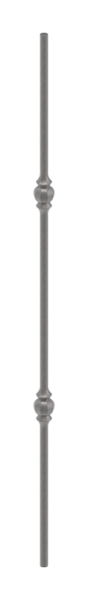 Zwischenstab - Laenge- 900 mm - Material- 14 mm - rund- gehaemmert - Stahl S235JR- roh-30-1109.8