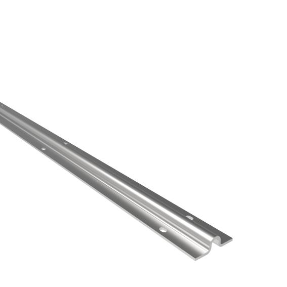 Bodenlaufschiene Edelstahl V2A U-Rille R10 L=3000 mm zum Anschrauben-89-11H839U3000-A.4