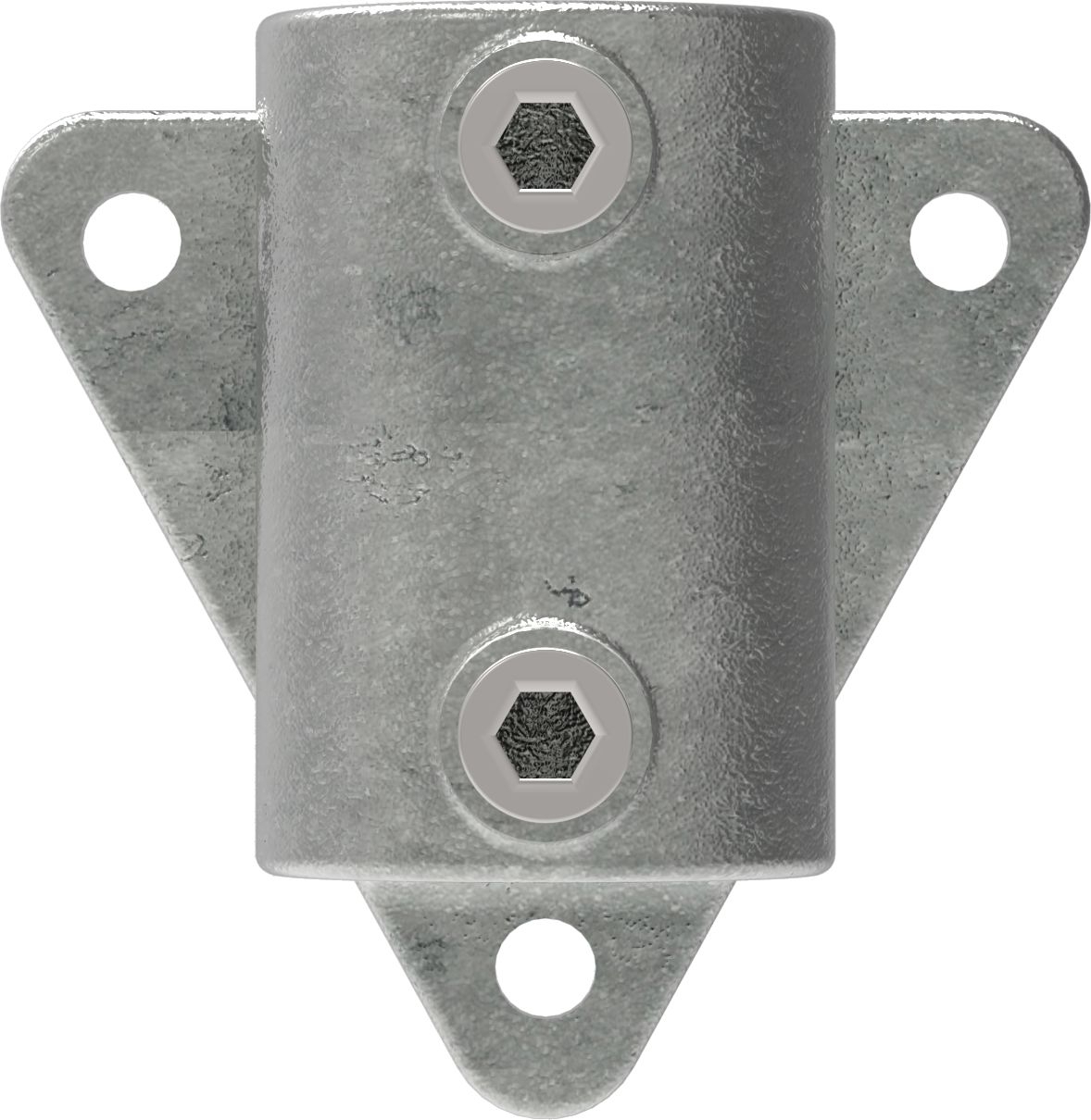 Rohrverbinder - Wandhalter Dreieckflansch - 146D48 - 48-3 mm - 1 1-2- - Feuerverzinkt u. Elektrogalvanisiert-146D48