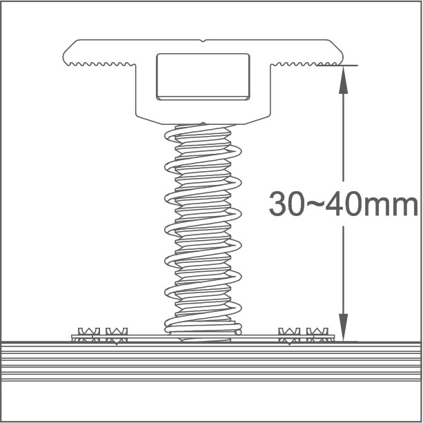 Mittelklemme Edelstahl V2A Aluminium fuer Modulhoehe 30-40 mm schwarz-89-11SOLEIC-A.4