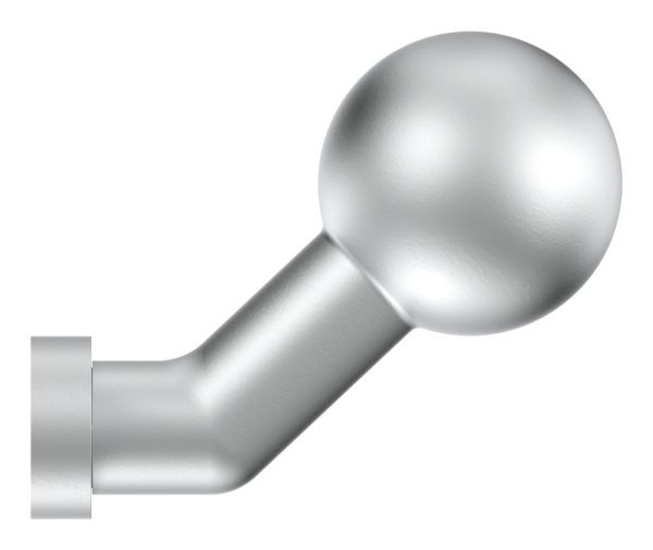 Alu-Tuerknopf - mit Kugel Ø 55 mm - Aluminium EV1-12-3059.6