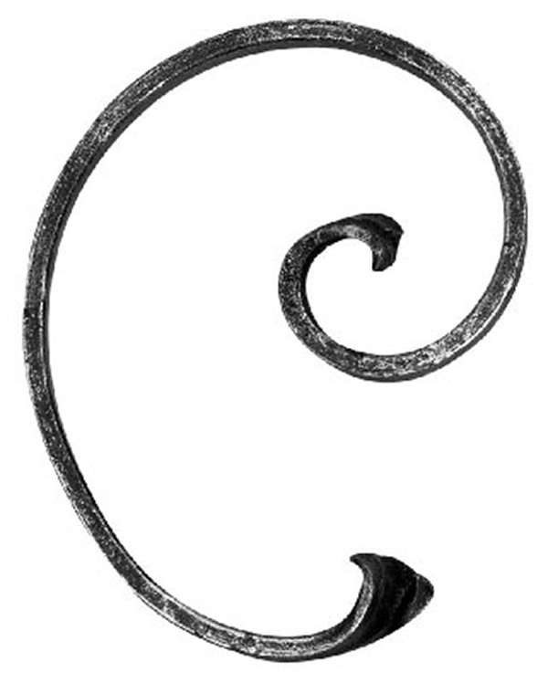 Schnecke - Masse- 150x115 mm - Material 12x5 mm - Stahl S235JR- roh-30-3709.8
