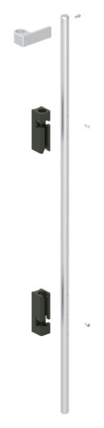 Bodenriegel XL mit zwei Befestigungen- Laenge 1000mm- zum Anschrauben- RAL 6009 tannen gruen-88-1156712-ALU.6009