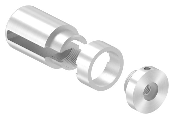 BRENK-fix® Grundhalter fuer Flachstaebe 40 x 6mm- V2A-88-11BR-F406M8.V2A