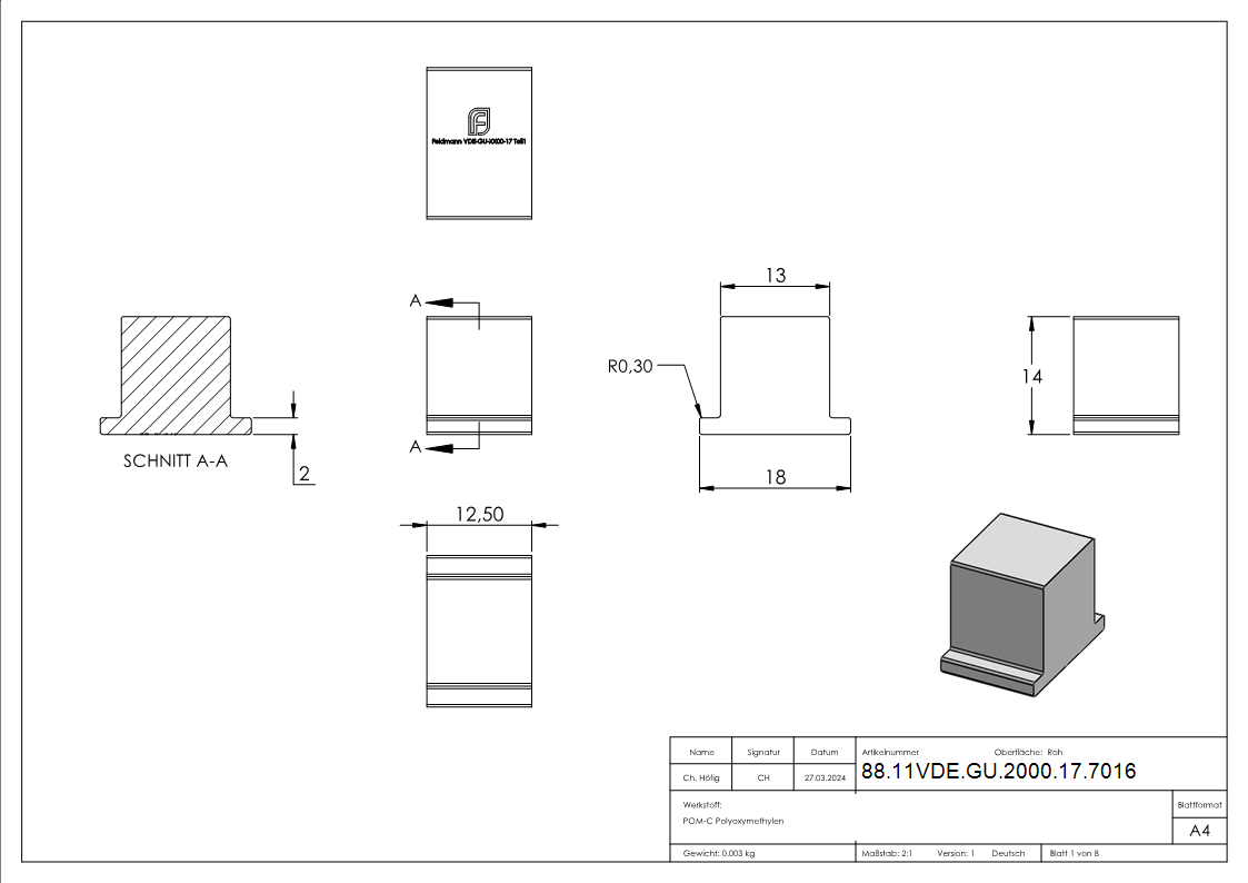 Montage-Set Glas 17-52mm eleganza canopy- fuer L- 2-005m-88-11VDE-GU-2000-17.7016