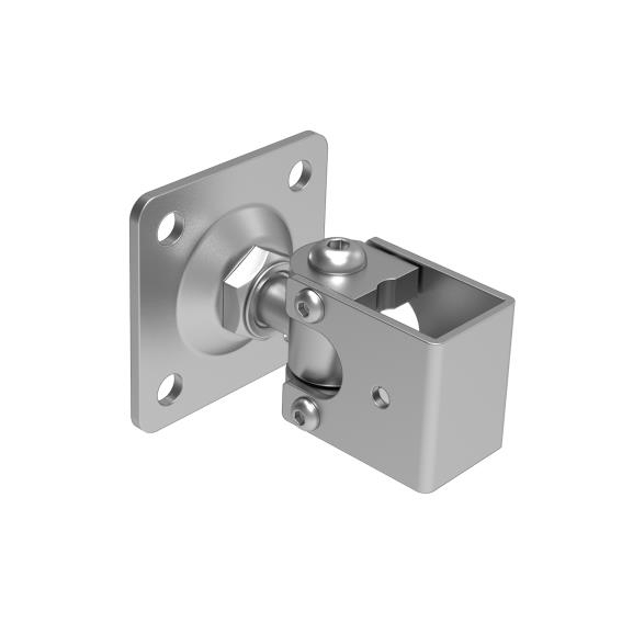 Verstellbares Torband Stahl verzinkt fuer 30x30 mm Platte 80x80 mm M16-89-11D453M1630X30-A.4