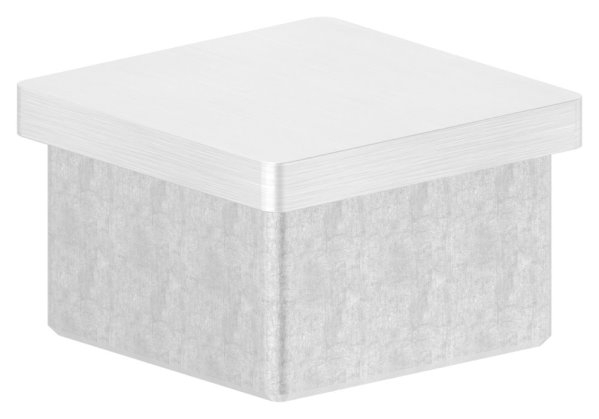 Einsteckkappe V4A Edelstahl fuer Quadratrohr 40x40 mm- Wandstaerke 2-0 mm-11-2403.1