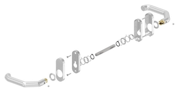 Tuerdruecker-Paar V2A Edelstahl 8mm Drueckerstift Tuerstaerke 30-60mm-11-3525.4