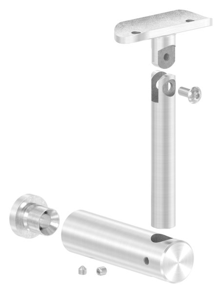 Handlaufhalter mit Gelenk und Halteplatte fuer flachen Anschluss V2A-11-2056.4