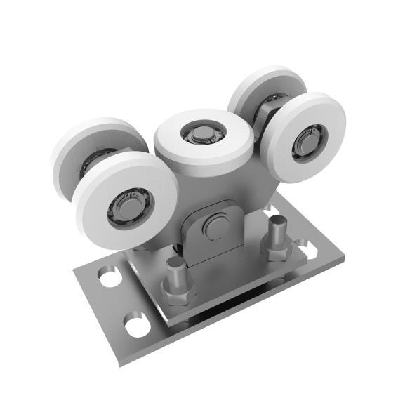 Rollenwagen Stahl verzinkt fr Profil 70x70 mm mit Nylonrollen-89-11H34470X70NYLON-A.4