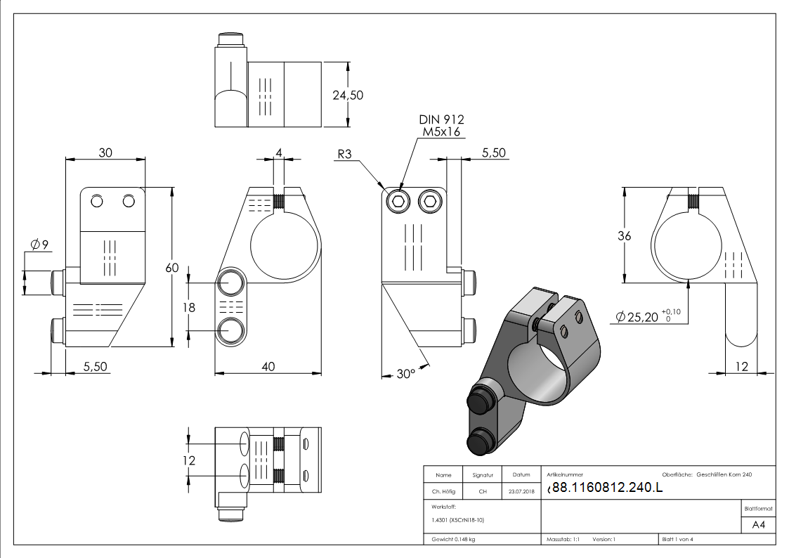 Stopper links fuer Einzelrollwaegen-88-1160812-240.L