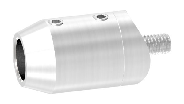 Querstabhalter V2A Edelstahl – Stirnseitige Montage mit Sackloch 12-2 mm fuer Rohr Ø 33-7 mm inkl- Schrauben-11-1641.4