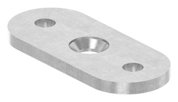 Halteplatte - 64x24x4 mm - fuer Vierkant-flach - Stahl S235JR- roh-30-1407.8