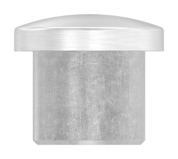 Rohrstopfen Edelstahl V2A fuer Rohr Ø 16-0 mm- 2-0 mm Wand- leicht gewoelbt-11-5011.4