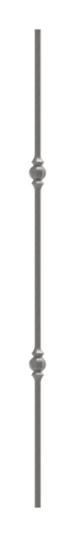 Zwischenstab - Laenge- 900 mm - Material- 14 mm - rund- gehaemmert - Stahl S235JR- roh-30-1109.8