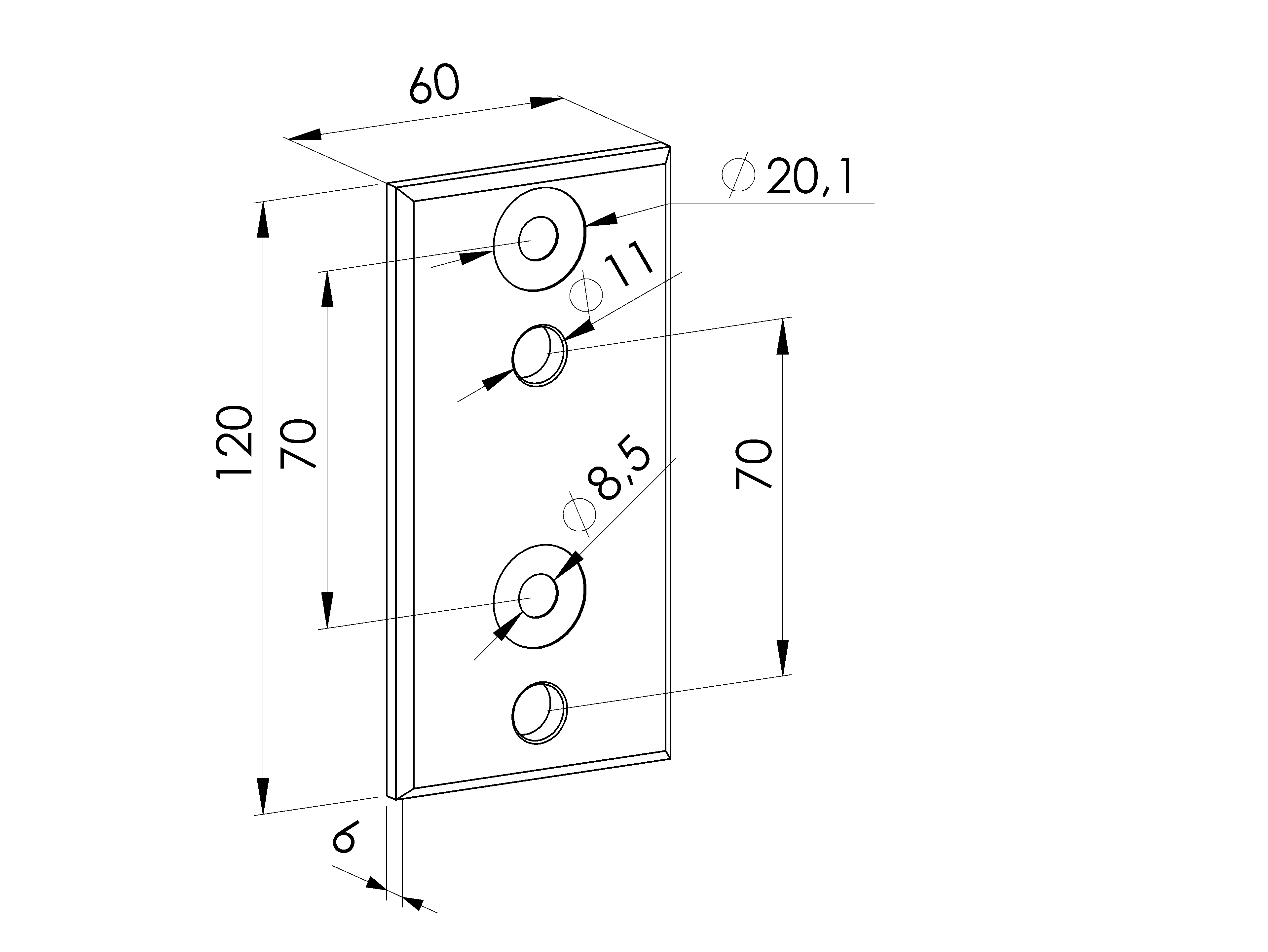 Anschweissplatte Edelstahl AISI 304 geschliffen fuer seitliche Verankerung-89-11A60054FLANGE-A.4