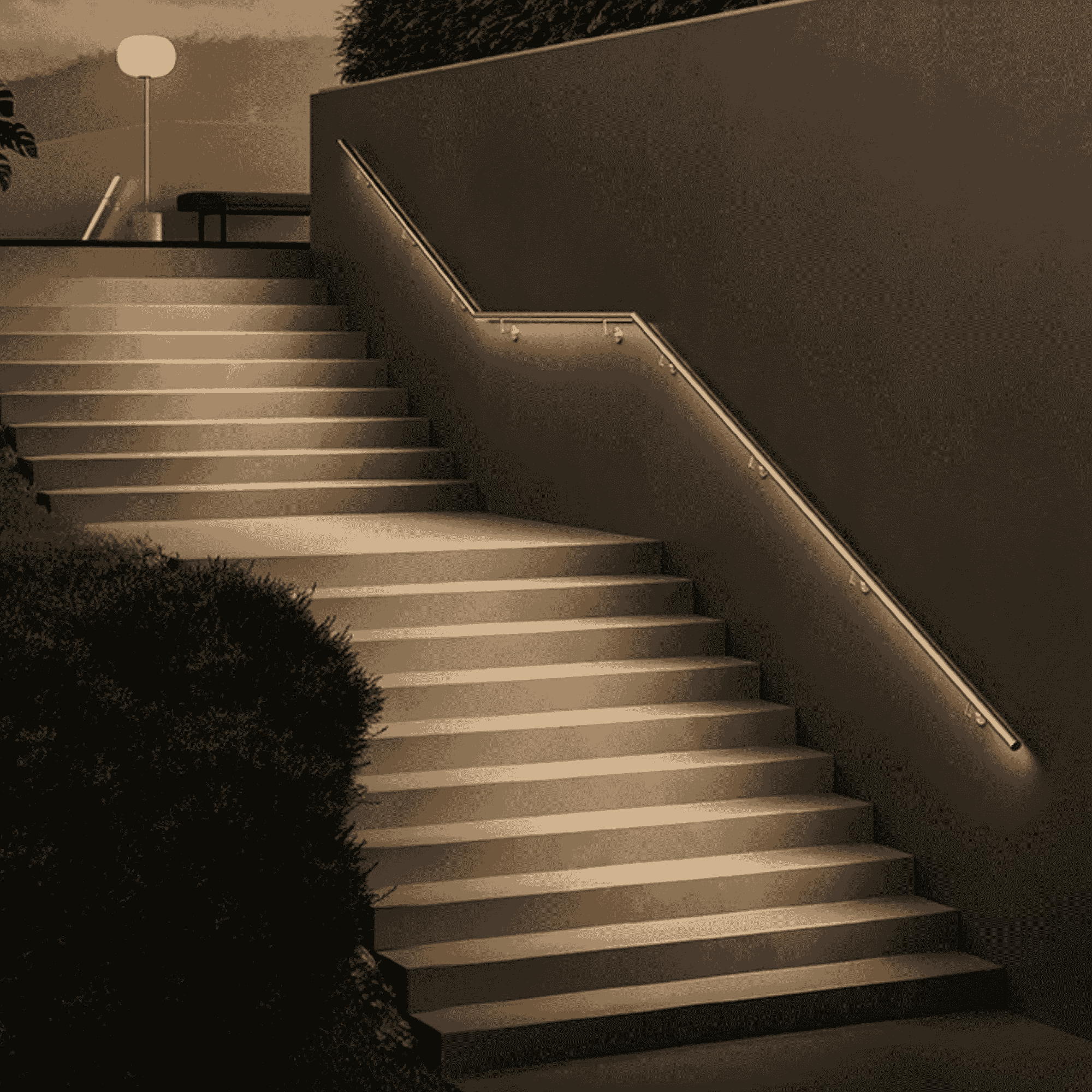 LED Handlauf Komplettset fuer durchgaengig Beleuchtung- Edelstahl V2A- 2 Meter- Warmweiss 2700 K- System mit Linse-88-11LED-LUNORA-WW.L1