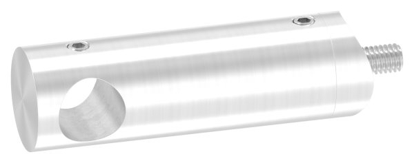 Querstabhalter V2A Edelstahl Lang 68 mm – Anschluss 33-7 mm fuer Rundstaebe 14 mm inkl- Schrauben-11-1056.4