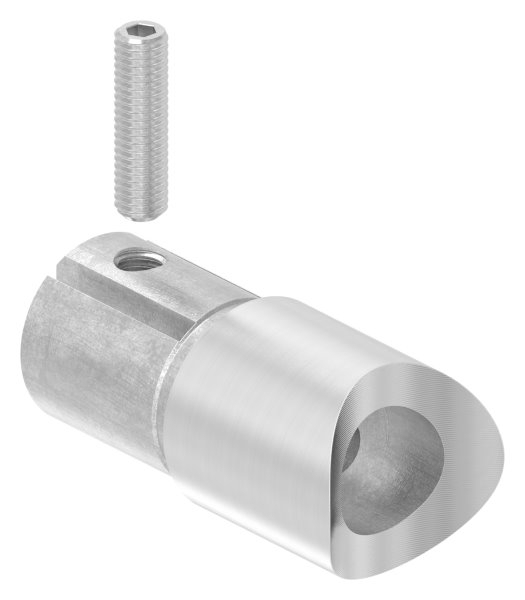 Anschlussstueck 90° fuer Rundrohr Ø 33-7x2-0 mm V2A-11-3386.4