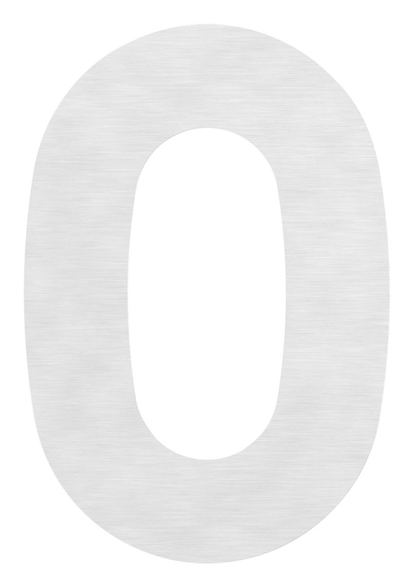Hausnummer 0 - 9 - klein - Masse- 110 mm x 150 mm - V2A-11.8050