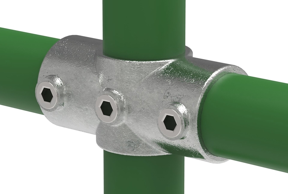 Rohrverbinder - Kreuzstueck durchgehend - 119D48 - 48-3 mm - 1 1-2- - Feuerverzinkt u. Elektrogalvanisiert-119D48