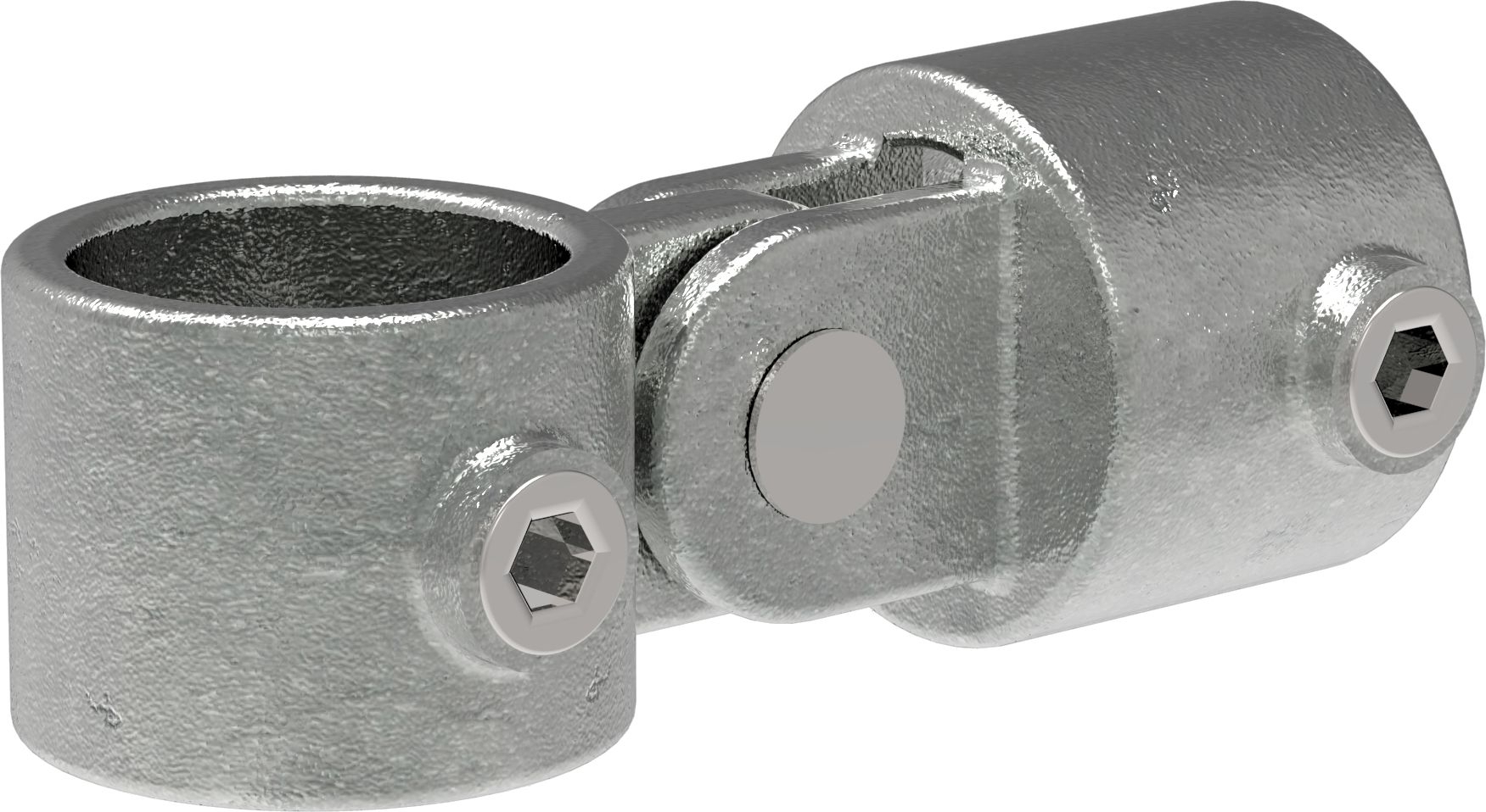 Rohrverbinder Gelenkstueck einfach Ø 60-3 mm -2- - Temperguss verzinkt - 173E60-173E60