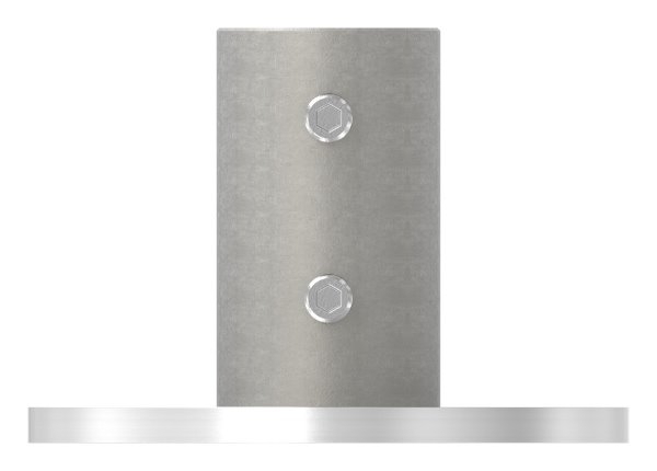 Wand- und Bodenanker  Masse- Ø 100x6 mm  fuer Rundrohr Ø 42-4x2-5 mm - V2A-11-3013.4