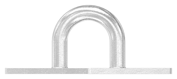 Befestigungsoese Edelstahl V4A Rundeisen Ø 6 mm quadratische Platte 4 Bohrungen-88.11100075006