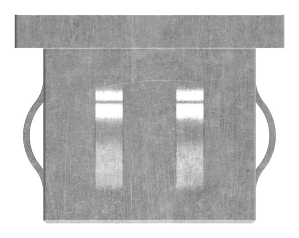 Stahlstopfen flach - fuer Rohr 40x30x2-0-3-0 mm - Stahl S235JR- roh-88-11170.40X30